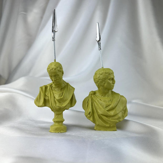 Küf Yeşili Michelangelo ve Brutus Heykel 2'li Not Tutucu Set