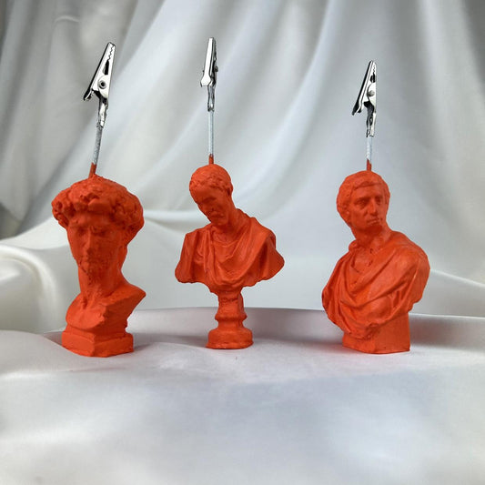 Turuncu Michelangelo, Brutus ve David Heykel 3'lü Not Tutucu Set
