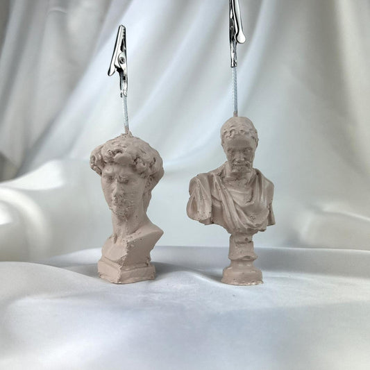 Krem Michelangelo ve David Heykel 2'li Not Tutucu Set