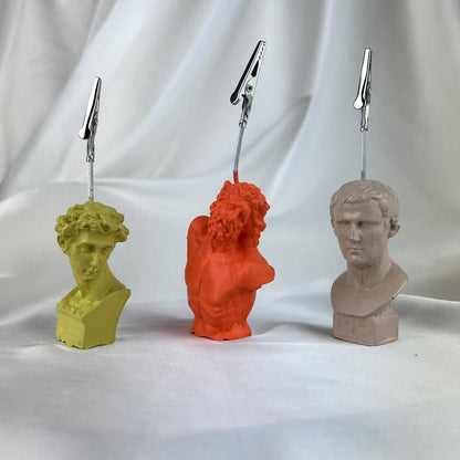 Juliano, Laocoon ve Agrippa Heykel 3'lü Not Tutucu Set (K.Yeşili, Turuncu, Krem)