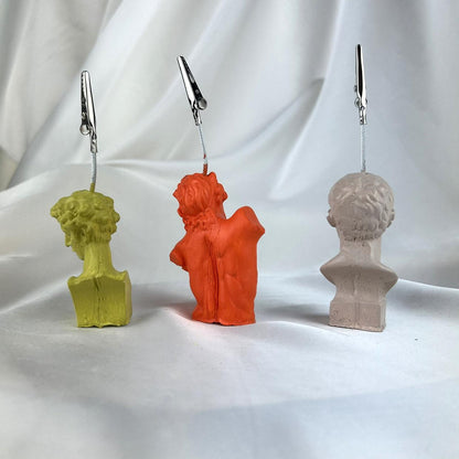 Juliano, Laocoon ve Agrippa Heykel 3'lü Not Tutucu Set (K.Yeşili, Turuncu, Krem)