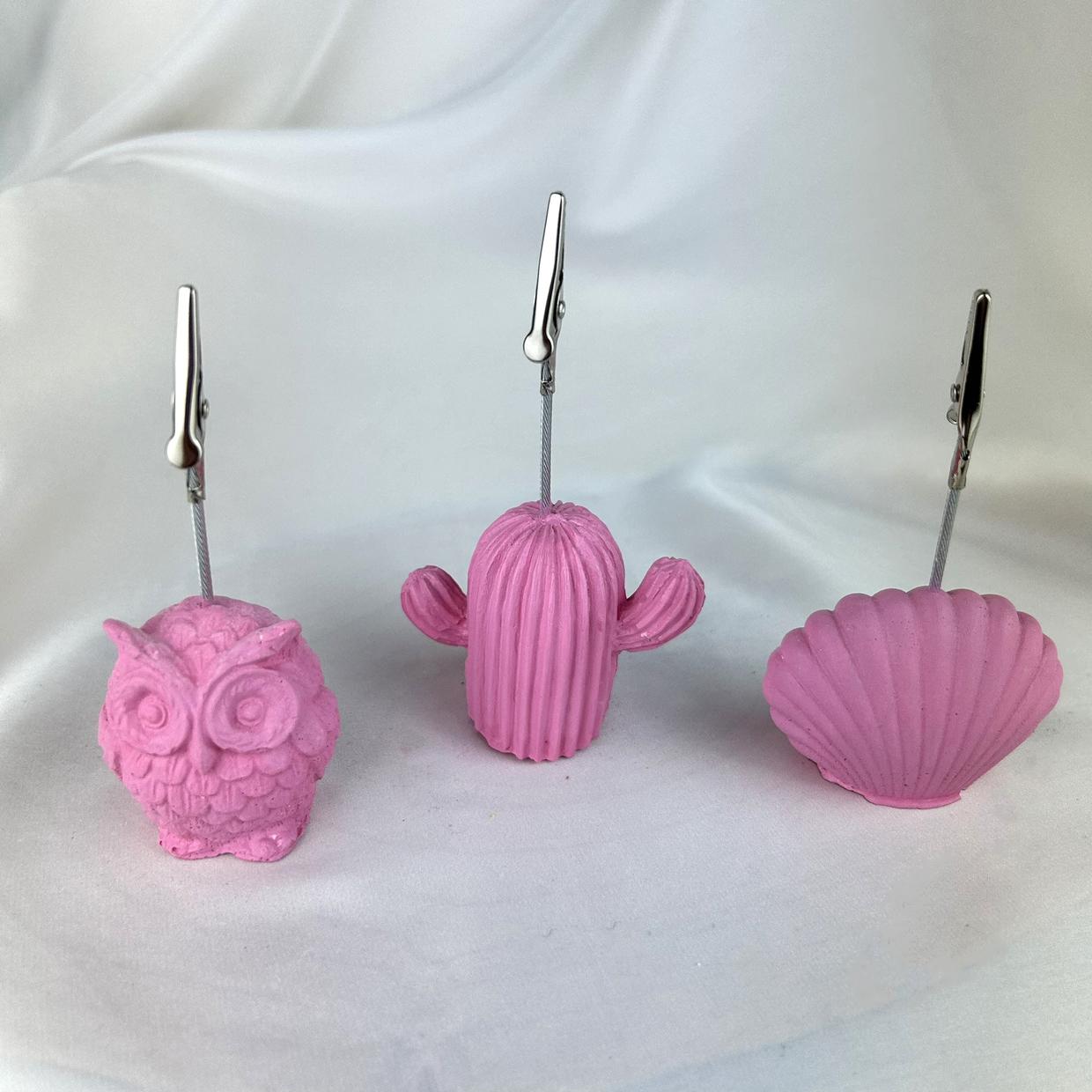 Pembe Baykuş, Kaktüs ve İstiridye 3'lü Not Tutucu Set