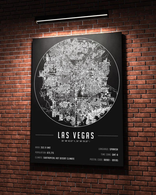 Las Vegas temalı kanvas tablo, 50x70 cm, siyah beyaz, ahşap çerçeveli, modern minimalist duvar dekorasyonu için ideal tasarım